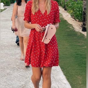 Madewell Red Floral Mini Sundress - Size 4